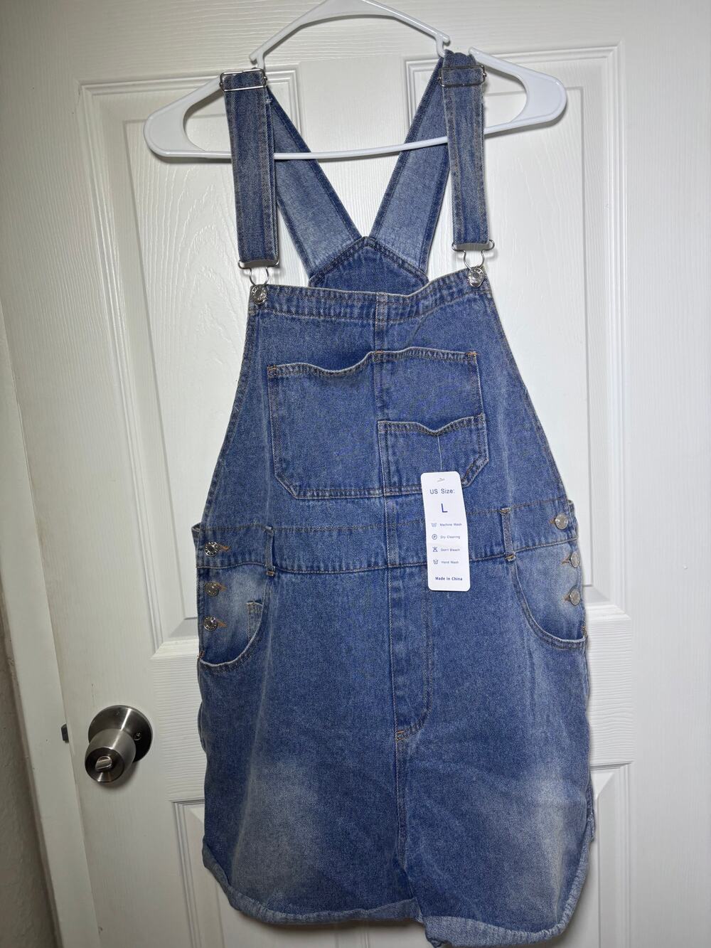 Talakeno Denim Shortalls Size Large NWT